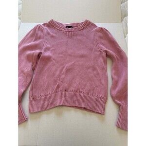 Scoop Women’s Pink Puff Sleeve Knit Sweater – Size Large 12-14